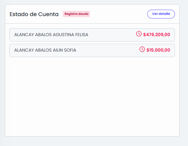 Ejemplo del widget con elementos visuales del responsable